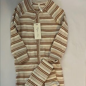 NWT Rylee + Cru Kids Pajama Set - Tan and Cream Stripes